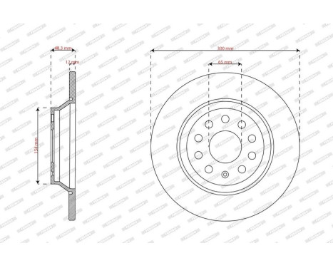 Brake disc DDF3169C Ferodo