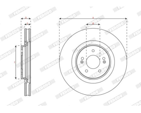 Brake disc DDF3171C-1 Ferodo, Image 3