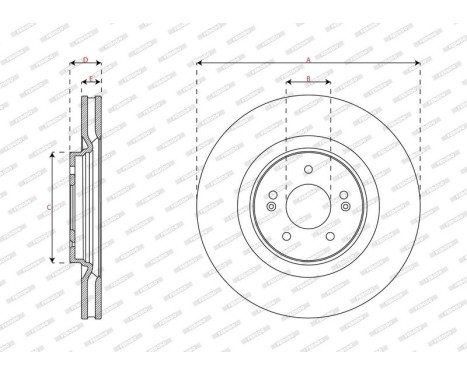 Brake disc DDF3171C-1 Ferodo, Image 3