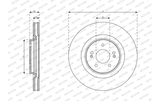 Brake disc DDF3171C-1 Ferodo, Image 3