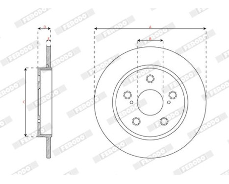 Brake disc DDF3174C Ferodo, Image 3