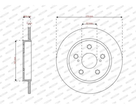 Brake disc DDF3174C Ferodo, Image 2