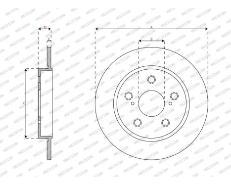 Brake disc DDF3174C Ferodo, Image 3