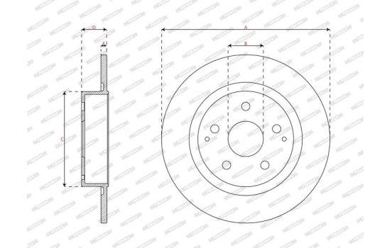 Brake disc DDF3177C Ferodo, Image 3