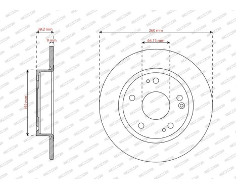 Brake disc DDF3179C Ferodo, Image 2