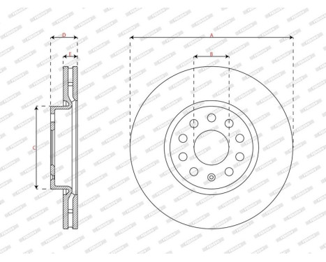 Brake disc DDF3182C Ferodo, Image 3