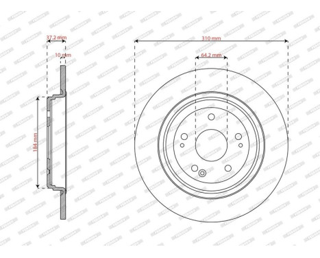 Brake disc DDF3189C Ferodo, Image 2