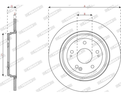 Brake disc DDF3189C Ferodo, Image 3