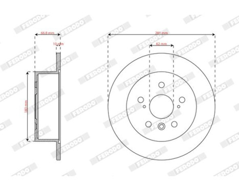 Brake disc DDF3191C Ferodo