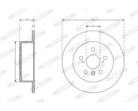 Brake disc DDF3191C Ferodo, Image 2