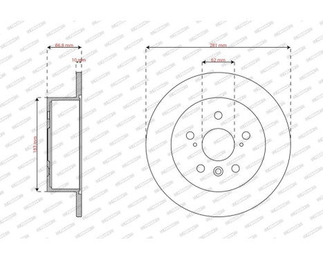 Brake disc DDF3191C Ferodo, Image 2