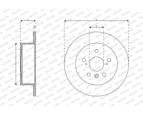 Brake disc DDF3191C Ferodo, Image 3