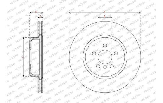 Brake disc DDF3194LC-1 Ferodo, Image 3