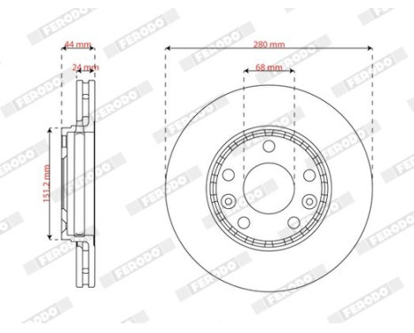 Brake disc DDF3198C Ferodo