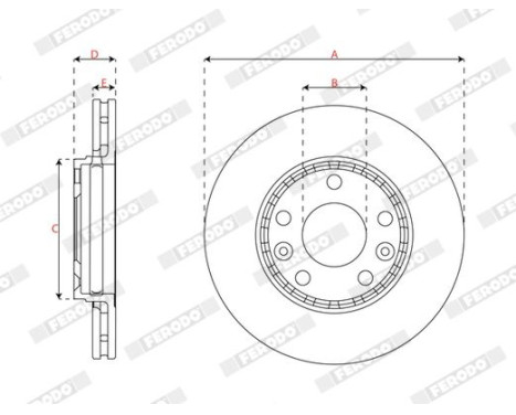 Brake disc DDF3198C Ferodo, Image 2