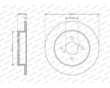 Brake disc DDF3205 Ferodo, Image 2