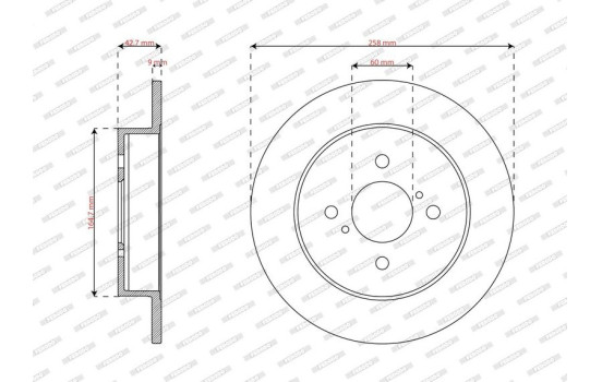 Brake disc DDF3205 Ferodo, Image 2