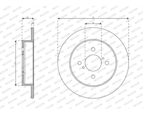 Brake disc DDF3205 Ferodo, Image 3