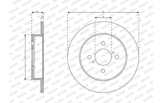 Brake disc DDF3205 Ferodo, Image 3