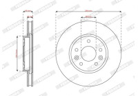 Brake disc DDF3208C Ferodo