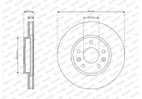 Brake disc DDF3208C Ferodo