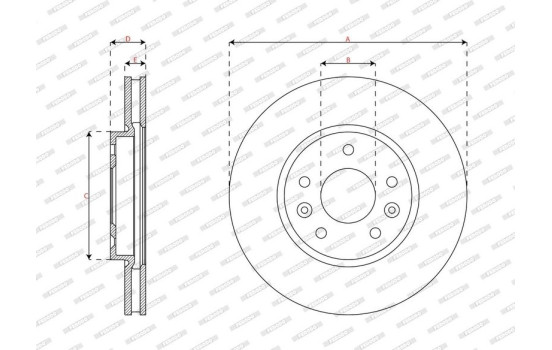 Brake disc DDF3208C Ferodo, Image 2