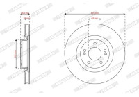 Brake disc DDF3242C Ferodo