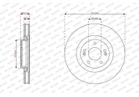 Brake disc DDF3242C Ferodo