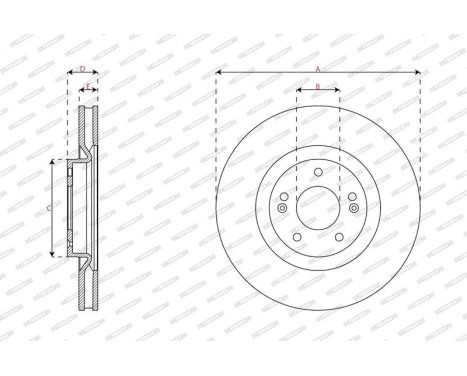 Brake disc DDF3242C Ferodo, Image 2