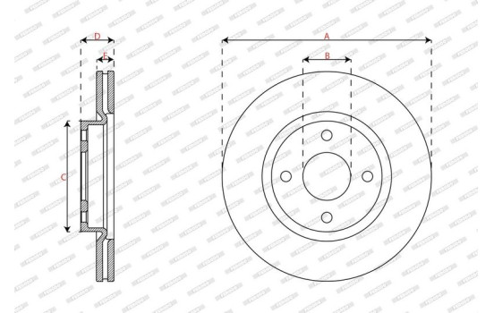Brake disc DDF3259C Ferodo, Image 7