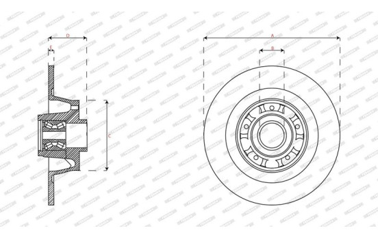 Brake disc DDF3341C-1 Ferodo, Image 2
