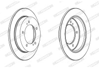 Brake disc DDF351C Ferodo