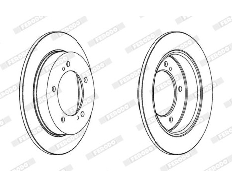 Brake disc DDF351C Ferodo