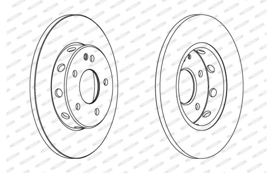 Brake disc DDF540C Ferodo, Image 2