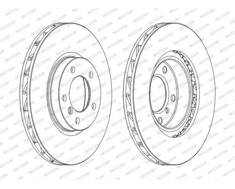 Brake disc DDF804C Ferodo, Image 2