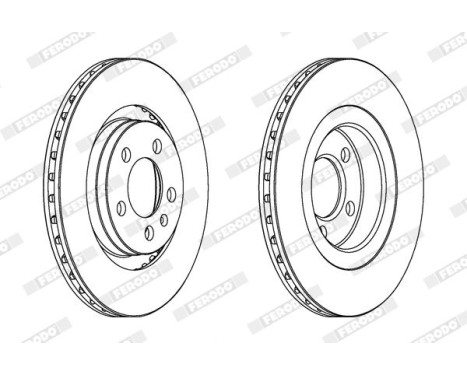 Brake disc DDF928C Ferodo, Image 2