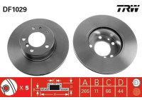 Brake Disc DF1029 TRW