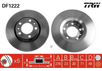 Brake Disc DF1222 TRW