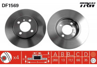 Brake Disc DF1569 TRW