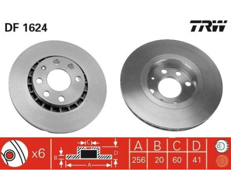 Brake Disc DF1624 TRW, Image 3
