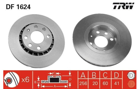 Brake Disc DF1624 TRW, Image 3