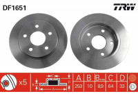 Brake Disc DF1651 TRW