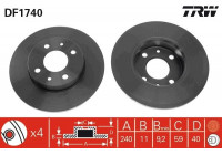 Brake Disc DF1740 TRW