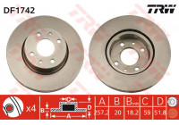 Brake Disc DF1742 TRW