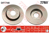 Brake Disc DF1748 TRW