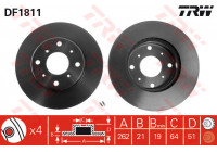 Brake Disc DF1811 TRW