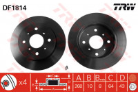 Brake Disc DF1814 TRW