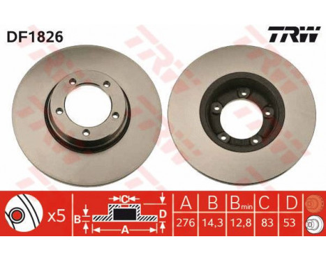 Brake Disc DF1826 TRW