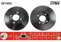 Brake Disc DF1950 TRW