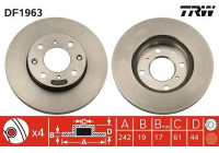 Brake Disc DF1963 TRW